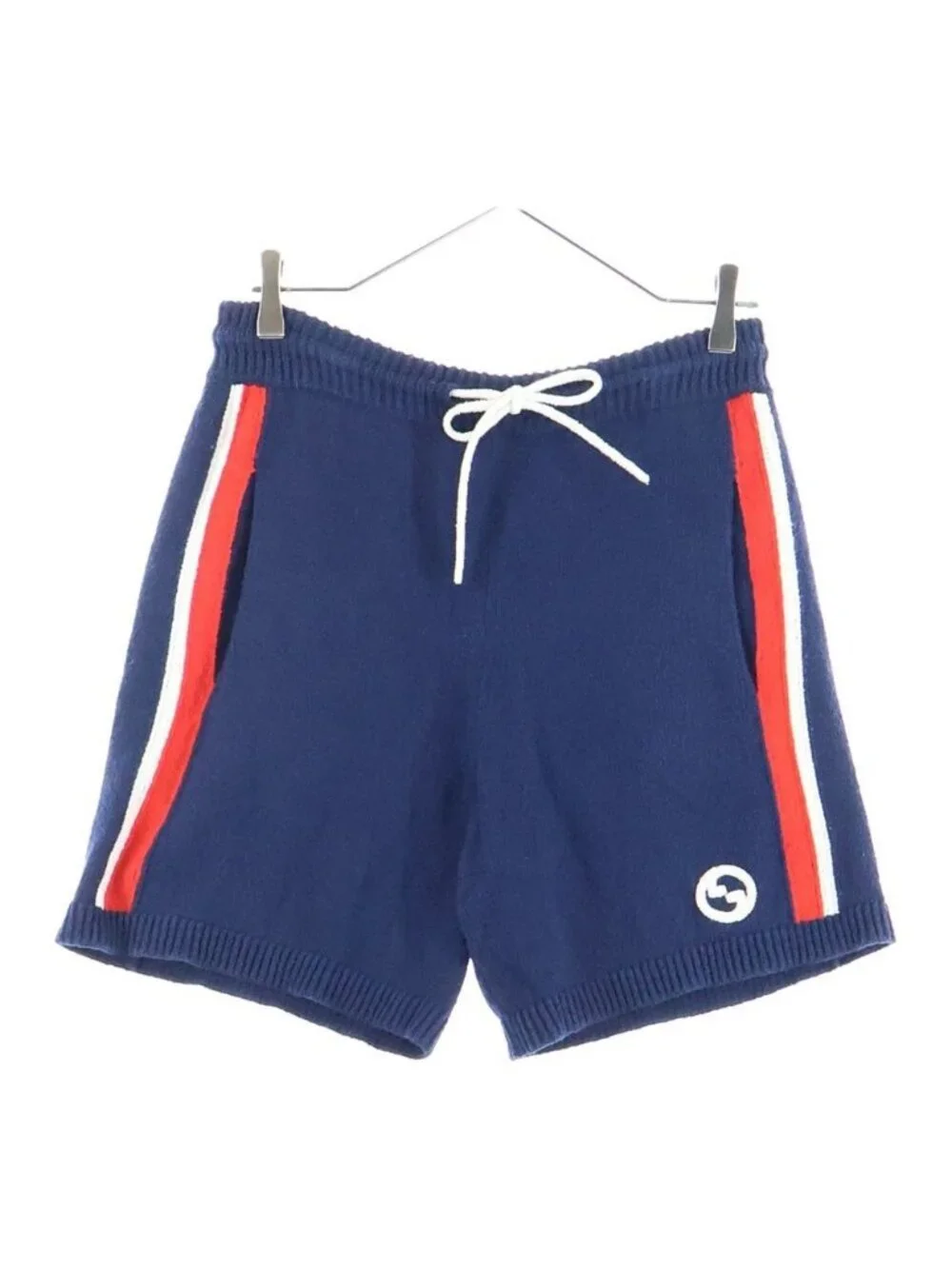 Gucci Pile Fabric Sideline Shorts Navy